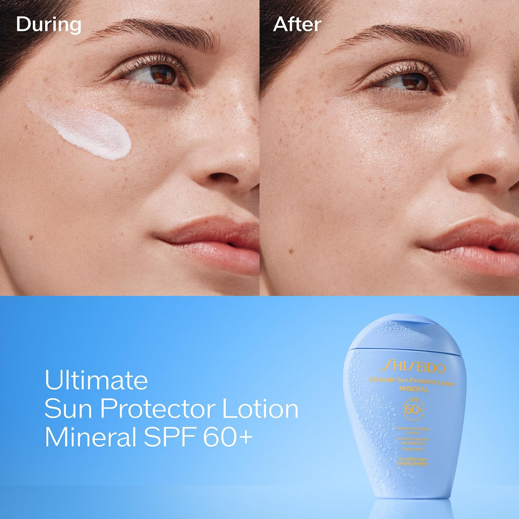 Shiseido Ultimate Sun Protector Lotion Mineral SPF 60+ – Fragrance-Free, Broad-Spectrum Sun Protection