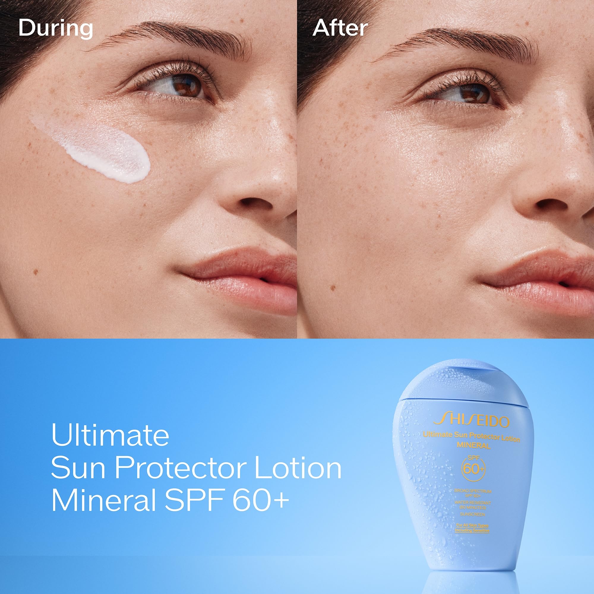 Shiseido Ultimate Sun Protector Lotion Mineral SPF 60+ – Fragrance-Free, Broad-Spectrum Sun Protection
