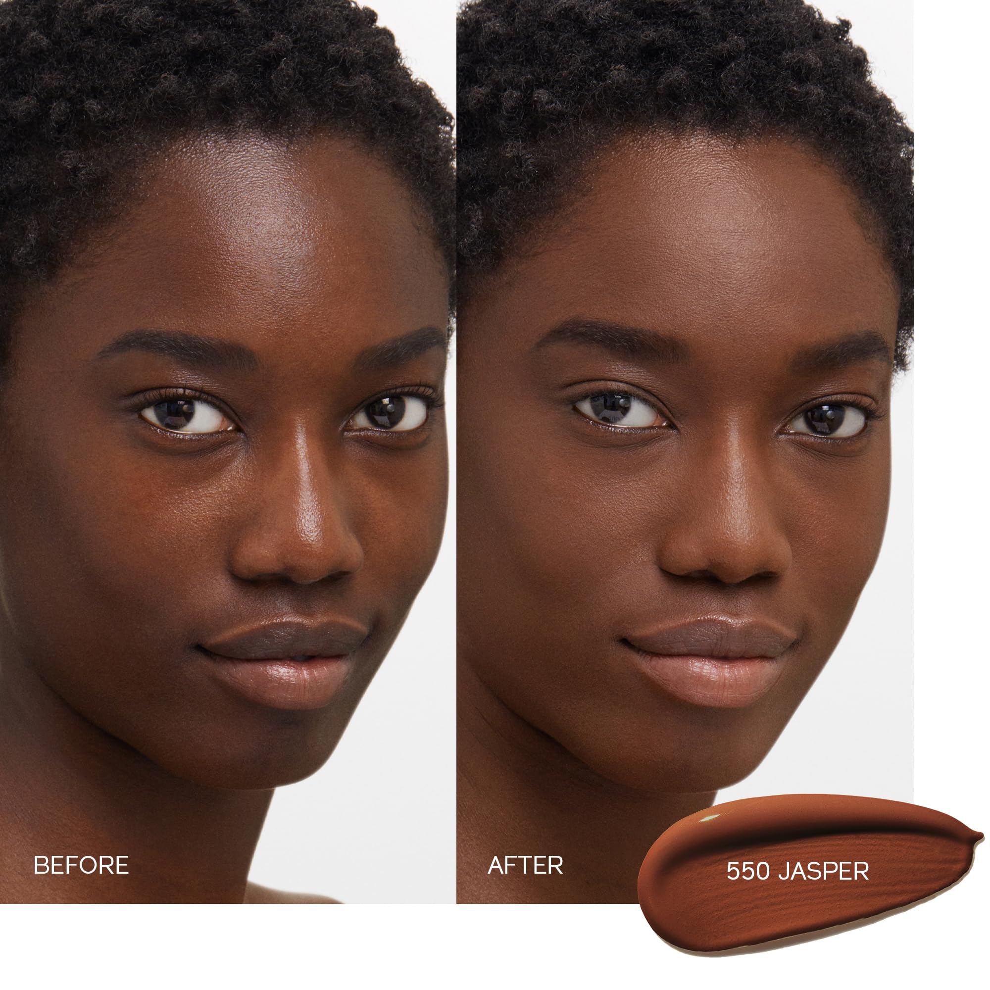 Shiseido Synchro Skin Self-Refreshing Foundation SPF 30 Jasper 550 – Medium-to-Full Coverage, 24-Hour Natural Semi-Matte Finish