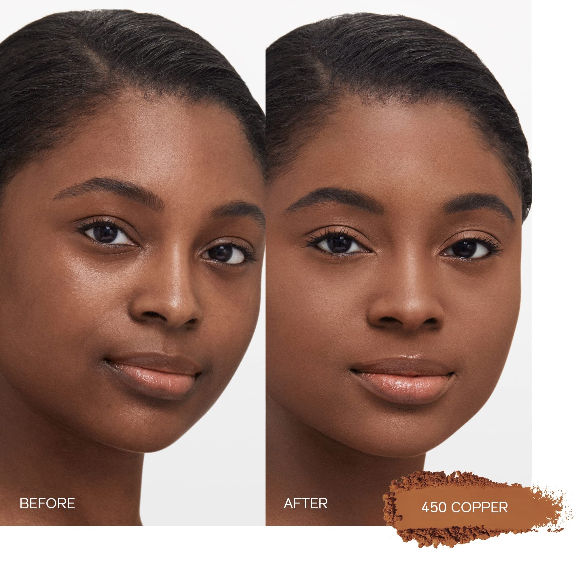 Shiseido Synchro Skin Self-Refreshing Powder Foundation Copper 450 | 24-Hour Sheer-to-Medium Coverage