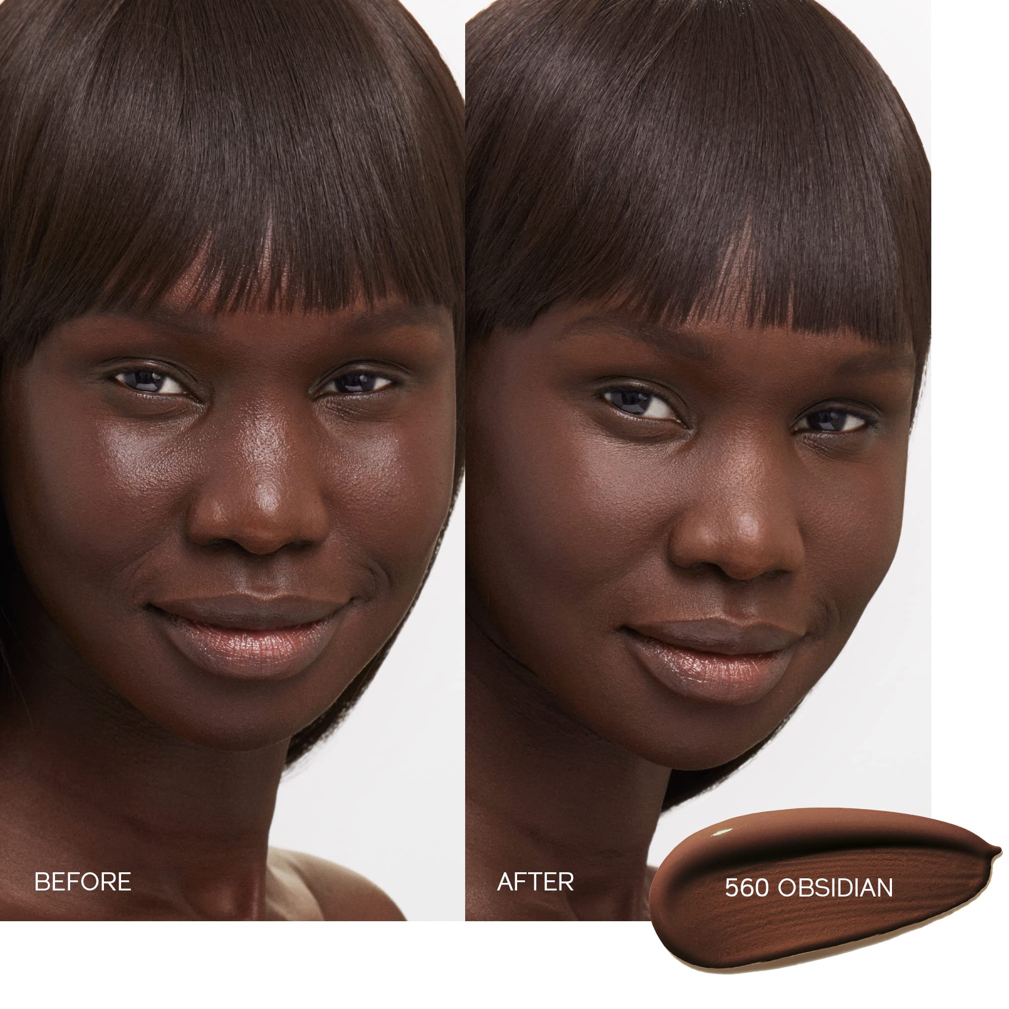 Shiseido Synchro Skin Self-Refreshing Foundation SPF 30 (560 Obsidian) — Buildable Coverage & 24-Hour Wear