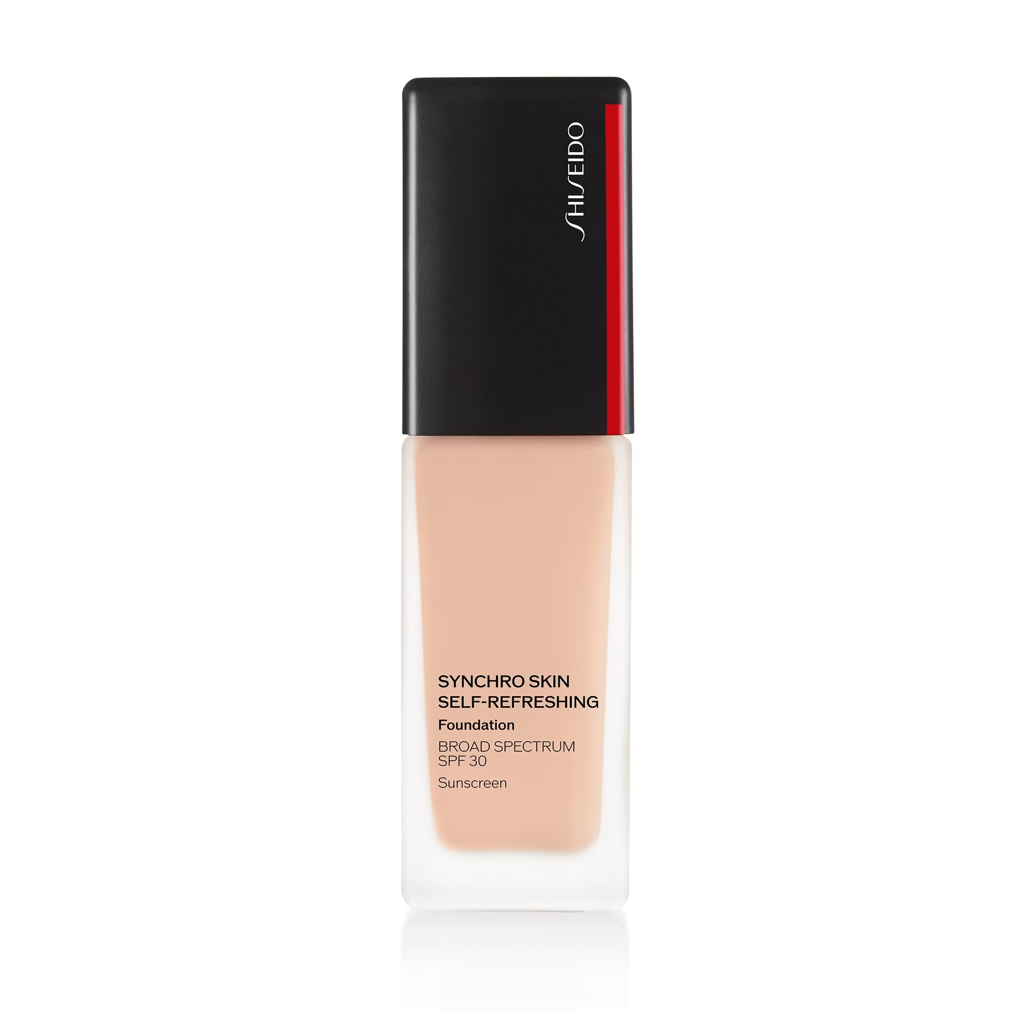 Shiseido Synchro Skin Self-Refreshing Foundation SPF 30 Porcelain 140 | 24-Hour Natural Finish, Buildable Coverage