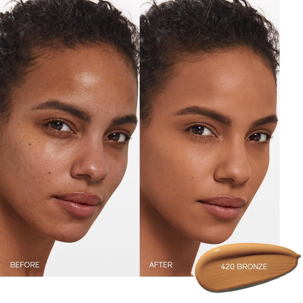 Shiseido Synchro Skin Self-Refreshing Foundation SPF 30 Bronze 420 – Buildable Coverage, Natural Finish