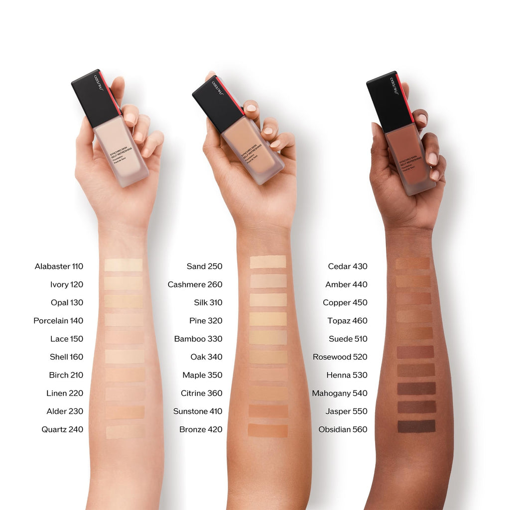 Shiseido Synchro Skin Self-Refreshing Foundation SPF 30 Linen 220 | Medium-to-Full Buildable Coverage