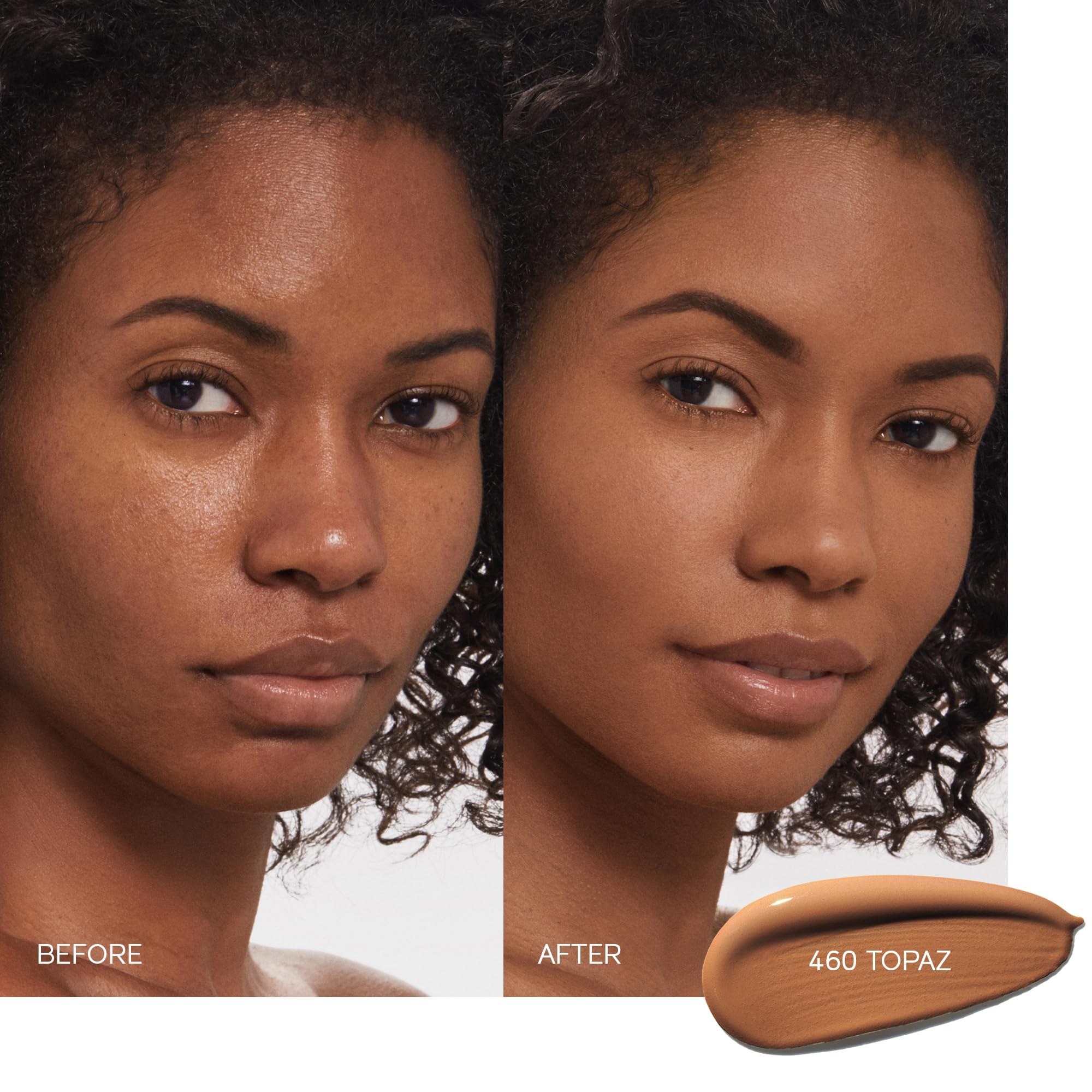 Shiseido Synchro Skin Self-Refreshing Foundation SPF 30 in Topaz 460 – Medium-to-Full Coverage, Natural Finish, 30 mL