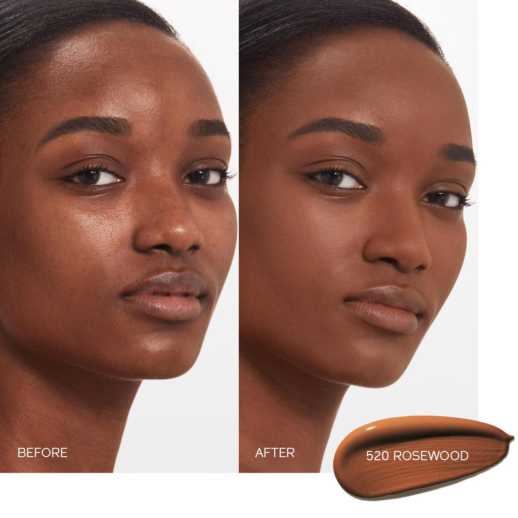 Shiseido Synchro Skin Self-Refreshing Foundation SPF 30 Rosewood 520 – Medium-to-Full, Natural Finish, 24-Hour Wear