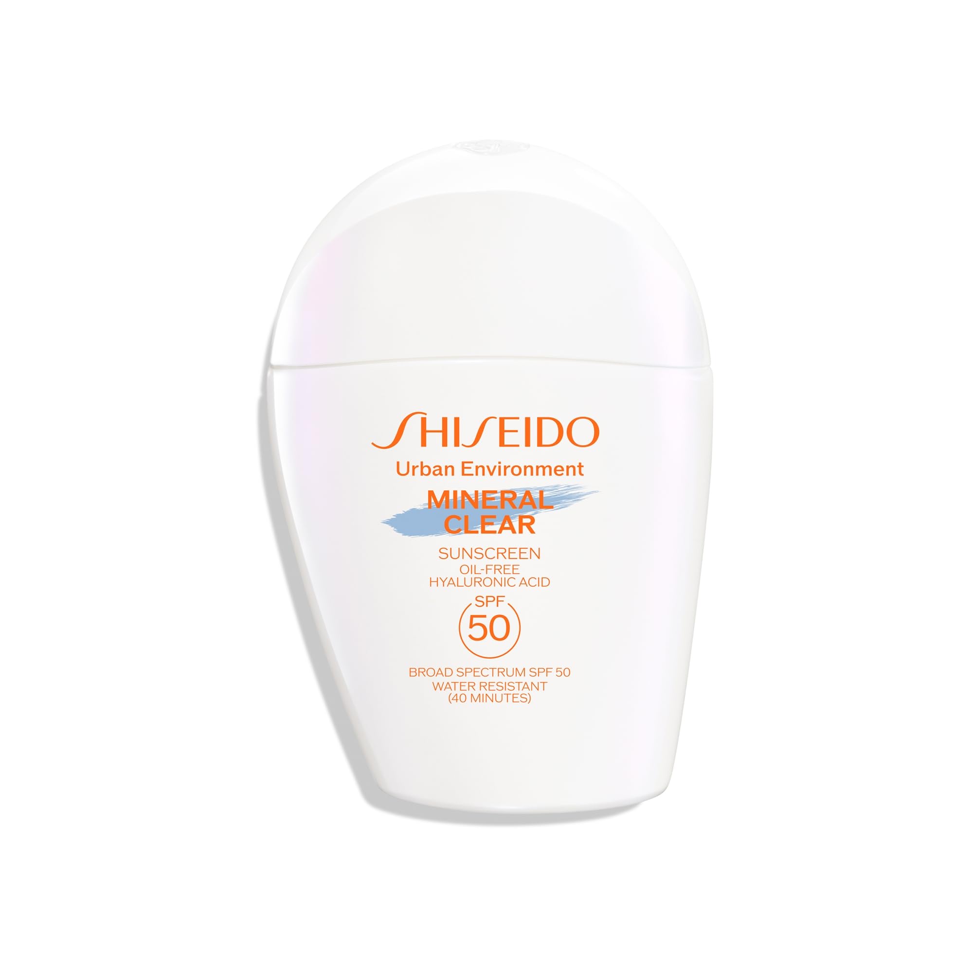 Shiseido Urban Environment Mineral Clear Sunscreen SPF 50 – Clear Finish, Improves Tone, Radiance, Wrinkles & Firmness (1 oz)