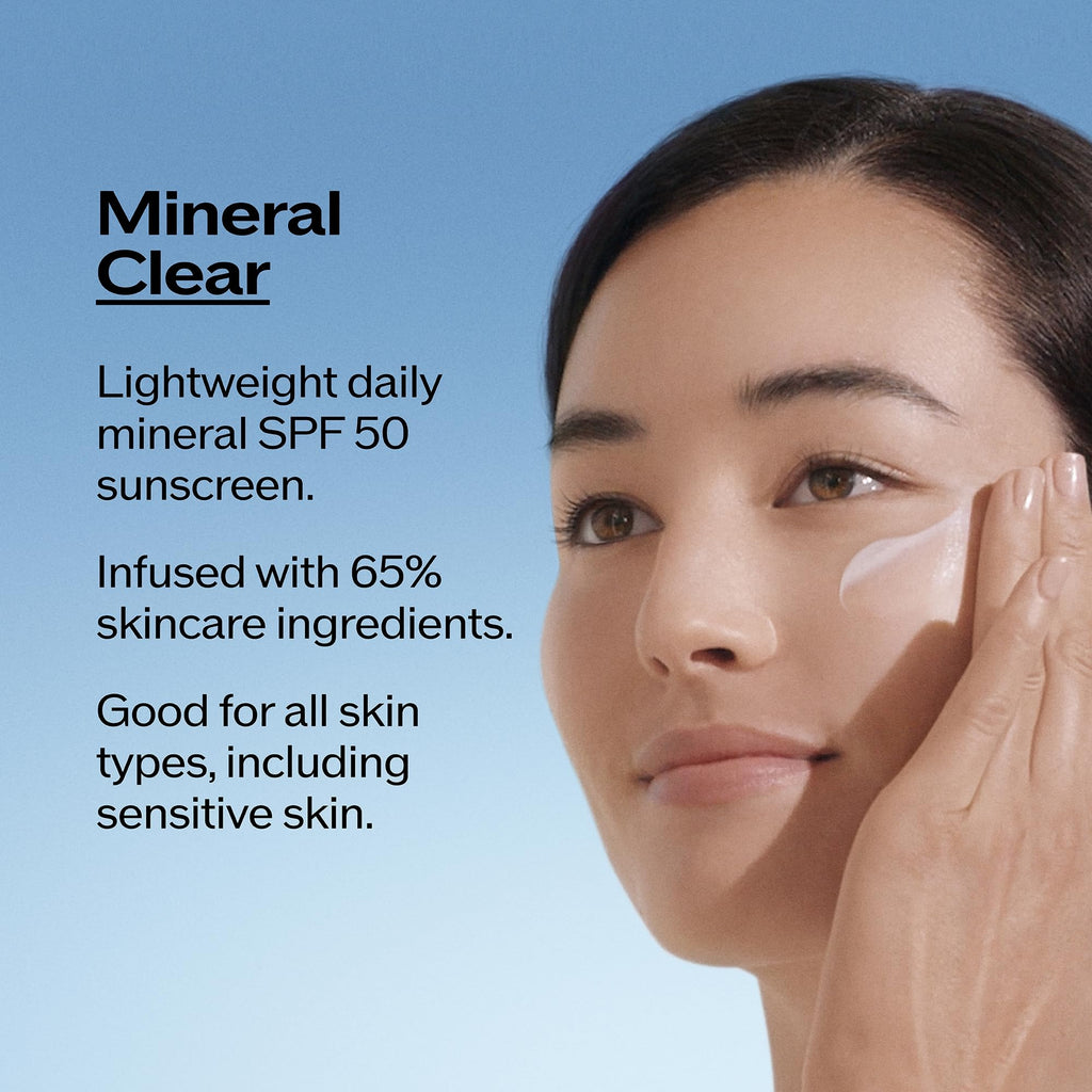 Shiseido Urban Environment Mineral Clear Sunscreen SPF 50 – Clear Finish, Improves Tone, Radiance, Wrinkles & Firmness (1 oz)