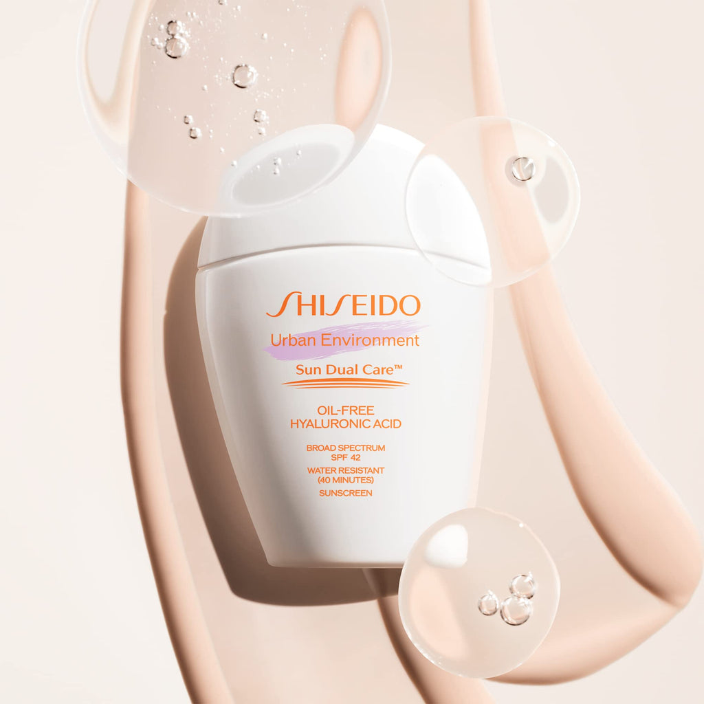 Shiseido Urban Environment Oil-Free Sunscreen SPF 42 – 50 mL | Matte Finish, Hydration & Primer-Ready