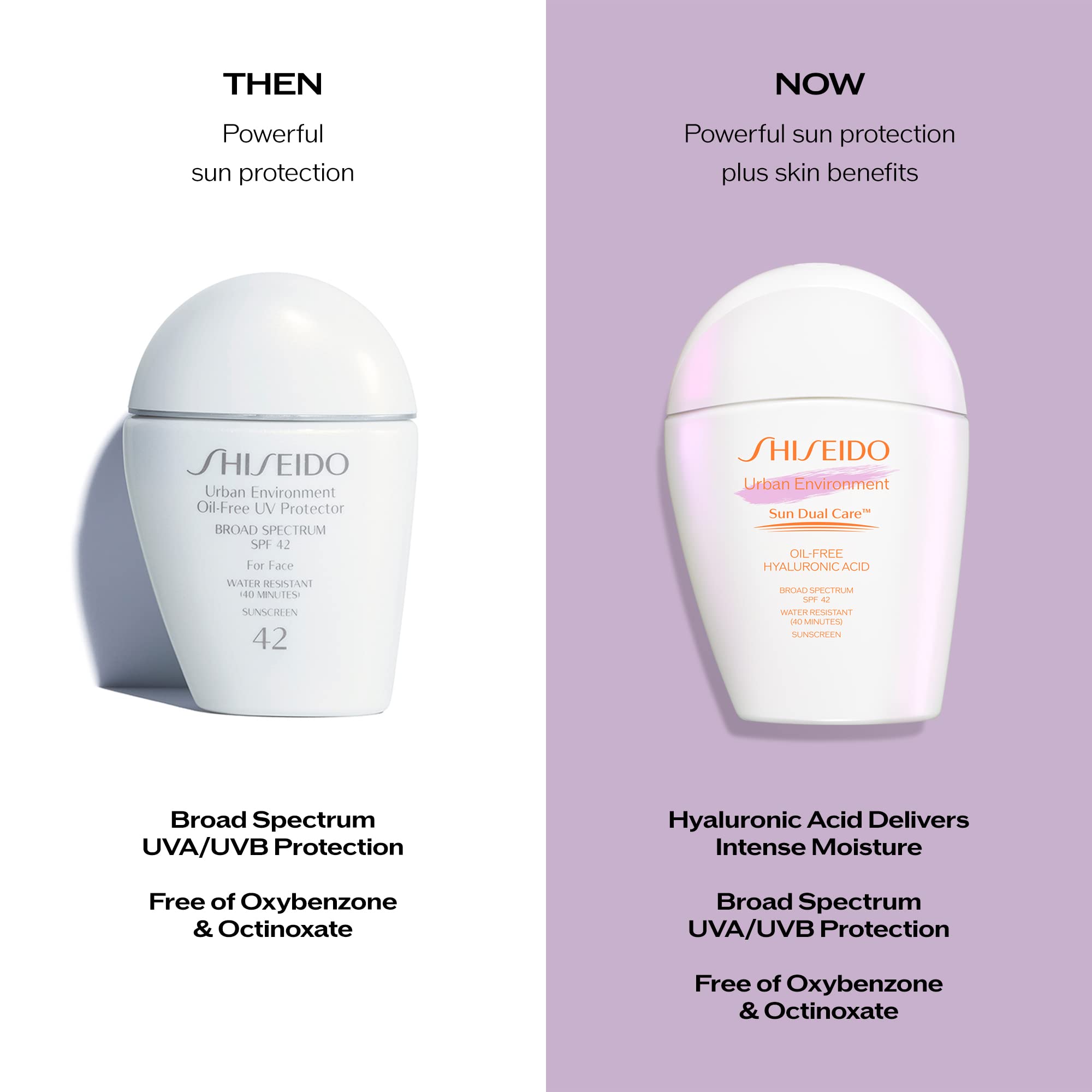 Shiseido Urban Environment Oil-Free Sunscreen SPF 42 – 50 mL | Matte Finish, Hydration & Primer-Ready