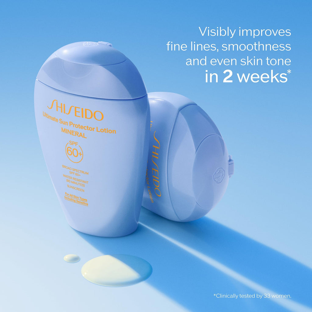 Shiseido Ultimate Sun Protector Lotion Mineral SPF 60+ – Fragrance-Free, Broad-Spectrum Sun Protection