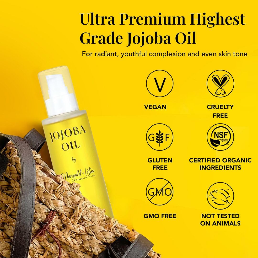 Shop LC Delivering Joy Jojoba Oil – Organic Cold-Pressed, 3.3 oz, USDA Certified