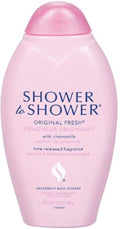 Shower To Shower Absorbent Body Powder Original Fresh with Chamomile – Pack of 4, 13 oz Each