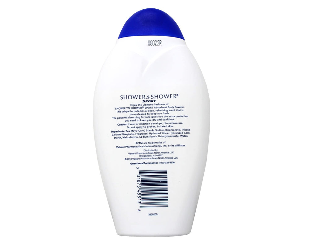 Shower To Shower Sport Absorbent Body Powder – 4 x 13 oz Bottles