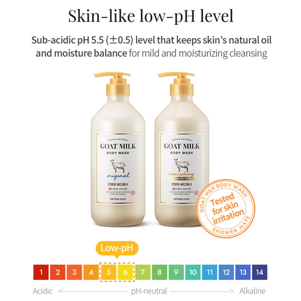 SHOWERMATE Goat Milk Body Wash Original – 27 fl oz / 800 ml
