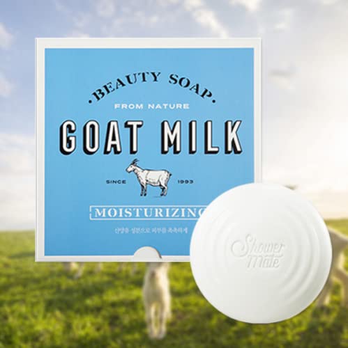 SHOWERMATE Goat Milk Soap White Milk – 12 Bars (3.17 oz each) 38 oz Total