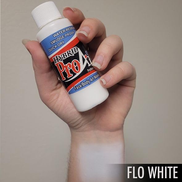 ShowOffs Body Art ProAiir Face & Body Painting Makeup – 2oz Flo White