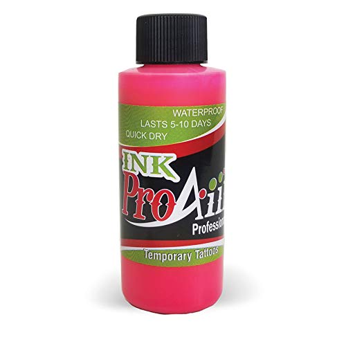 ShowOffs Body Art ProAiir Temporary Tattoo Ink – 2.1 oz Fluorescent Hot Pink