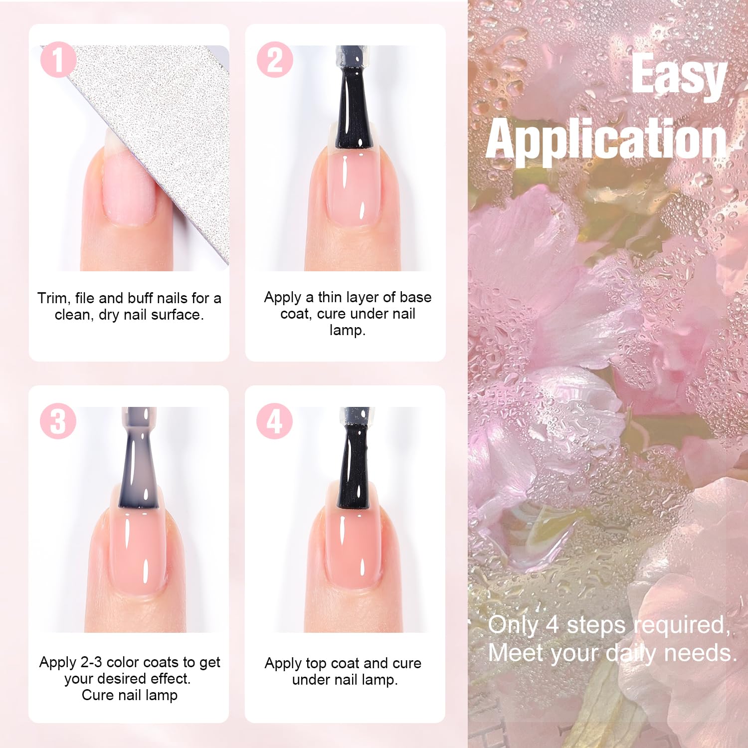 SHOYUM Jelly Nude Gel Nail Polish Set – 10×7ml Semi-Transparent Nude Shades