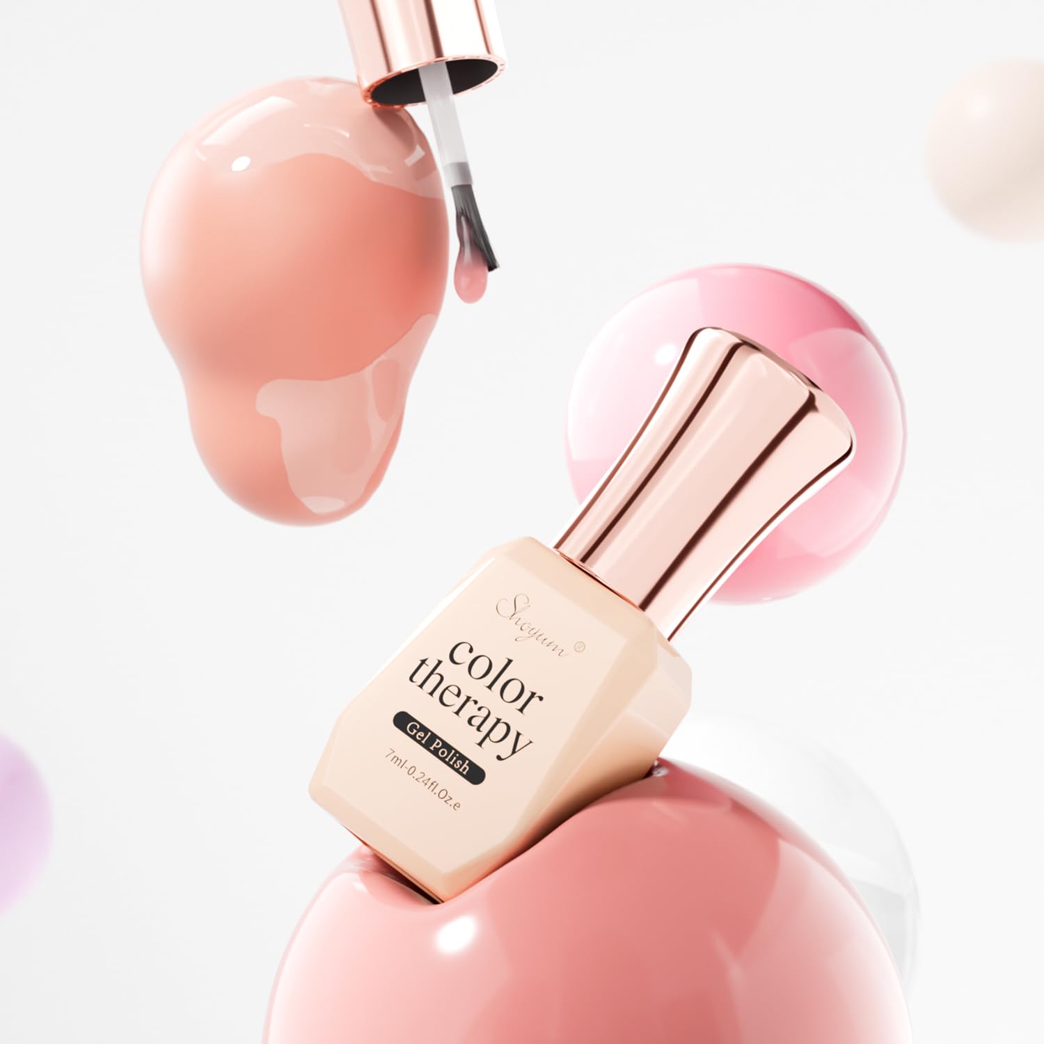 SHOYUM Jelly Nude Gel Nail Polish Set – 10×7ml Semi-Transparent Nude Shades