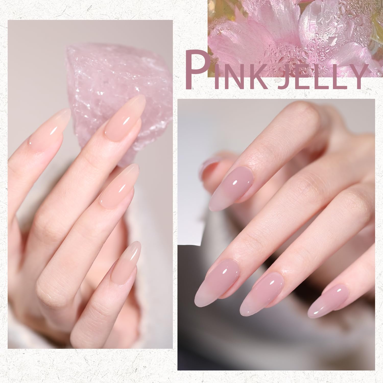SHOYUM Jelly Nude Gel Nail Polish Set – 10×7ml Semi-Transparent Nude Shades