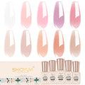 SHOYUM Jelly Pink Gel Nail Polish Set — 10 Colors for Home DIY Manicure (7ml Bottles)