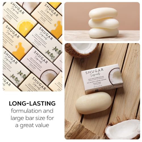 Shugar Soapworks Oatmeal & Coconut Beauty Bar 8-Pack | Plant-Based, Sulfate & Paraben Free