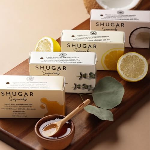 Shugar Soapworks Oatmeal & Coconut Beauty Bar 8-Pack | Plant-Based, Sulfate & Paraben Free