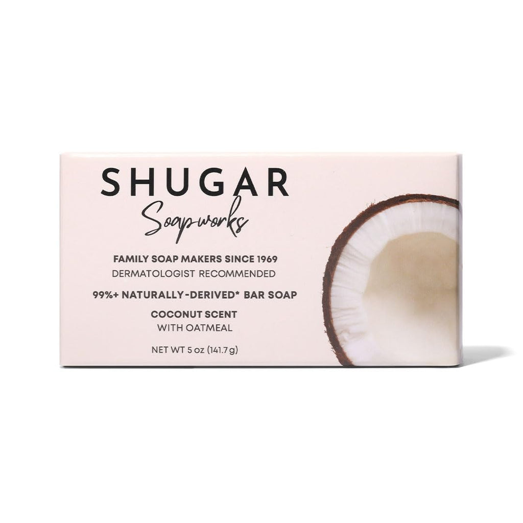 Shugar Soapworks Oatmeal & Coconut Beauty Bar 8-Pack | Plant-Based, Sulfate & Paraben Free
