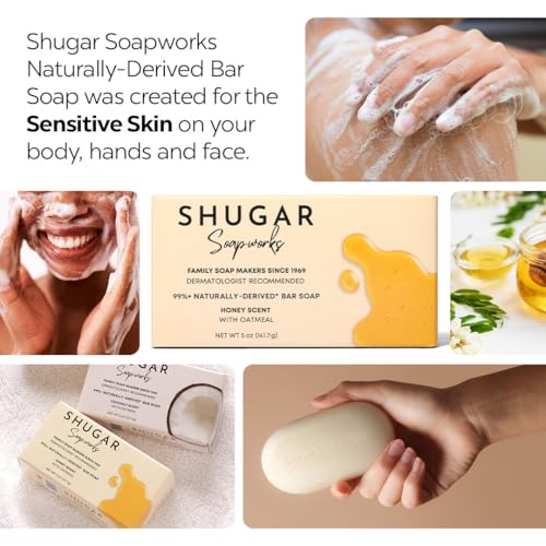 Shugar Soapworks Oatmeal & Honey Beauty Bar 5 oz — 8-Pack
