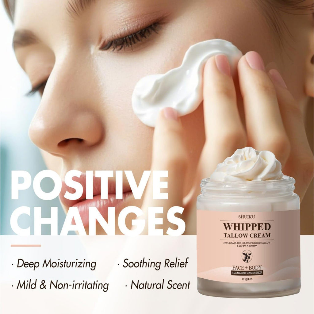 SHUIKU Beef Tallow with Honey Balm – Ultra-Nourishing Skin Moisturizer