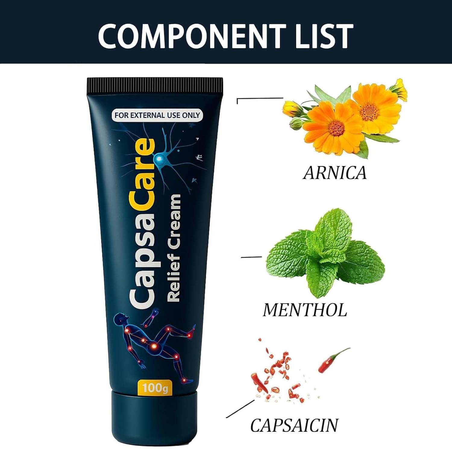 Shwfhi CapsaCare Neuropathy Relief Cream – Fast-Absorbing, Non-Greasy Nerve Cream