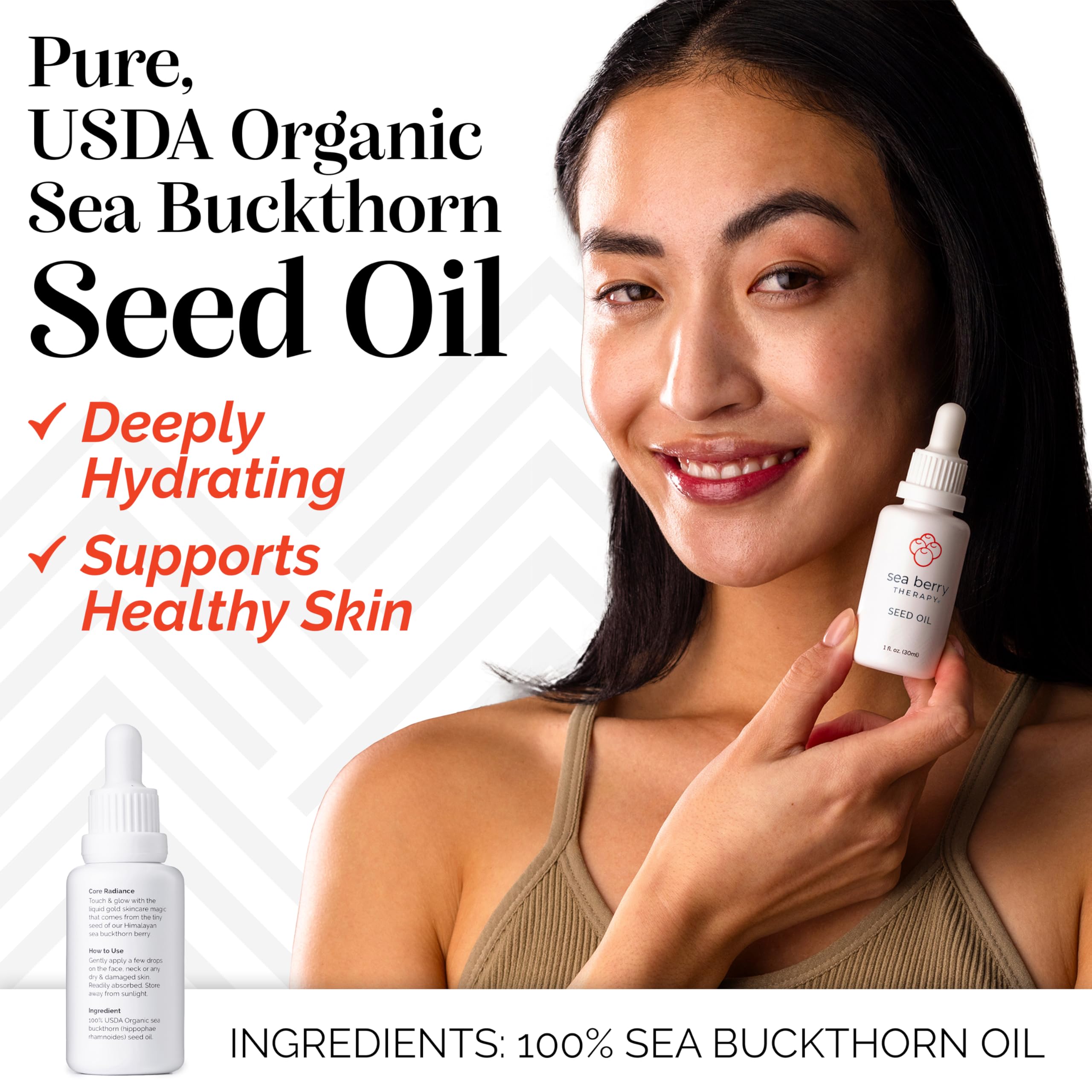 Sibu Premium Himalayan Sea Buckthorn Seed Oil – USDA Organic, 30ml