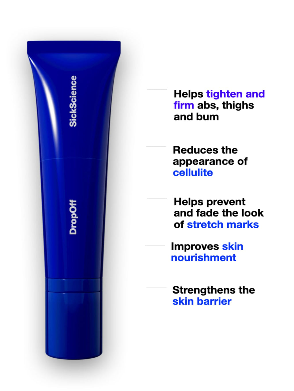 SickScience DropOff Advanced Exosome Cream – Firming & Sculpting for Stretch Marks, Cellulite & Belly Skin (100ml)
