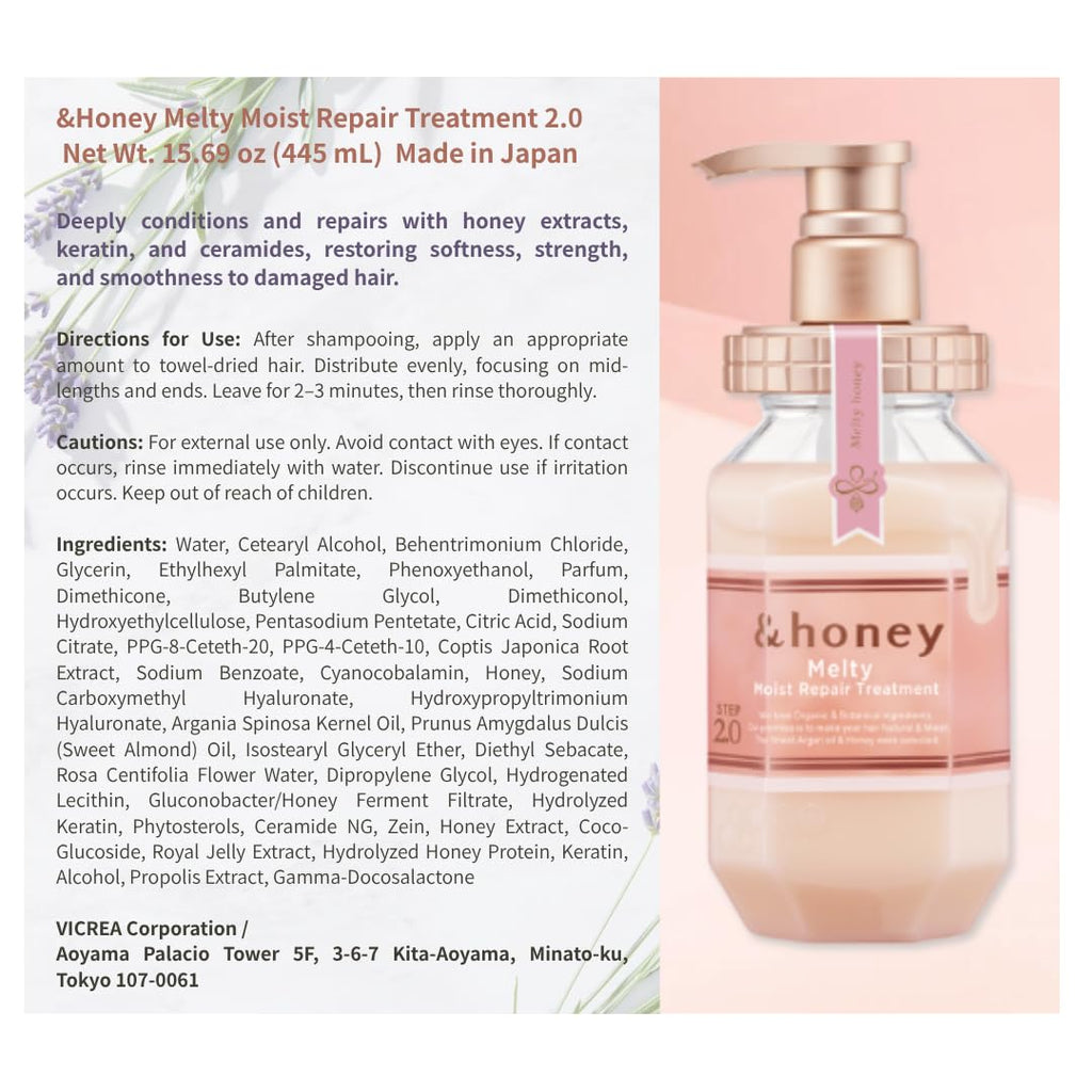 Sidefield &Honey Deep Moist Shampoo & Conditioner Set – Ultra-Hydrating Honey & Botanical Formula for Silky, Smooth Hair