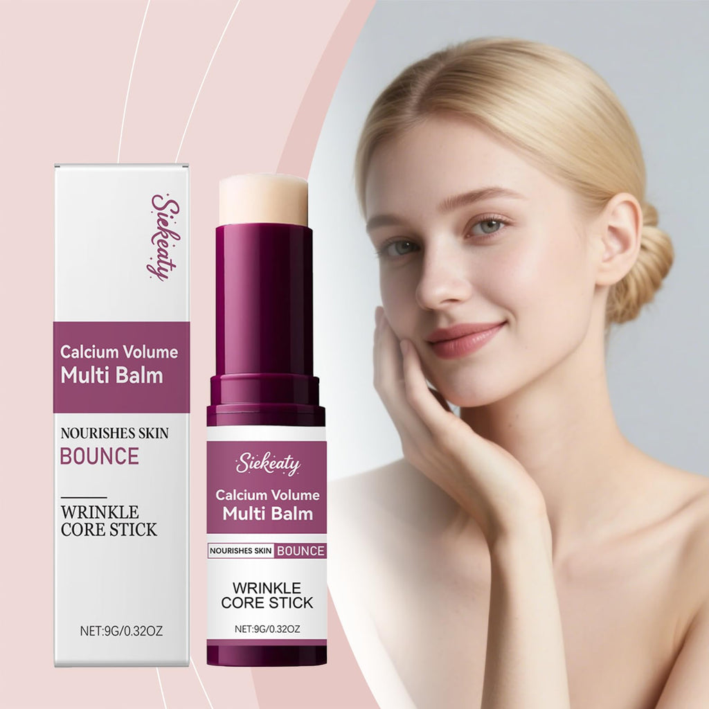Siekeaty Calcium Volume Multi Balm 9g – Collagen Moisturizing Stick for Face, Eyes & Neck
