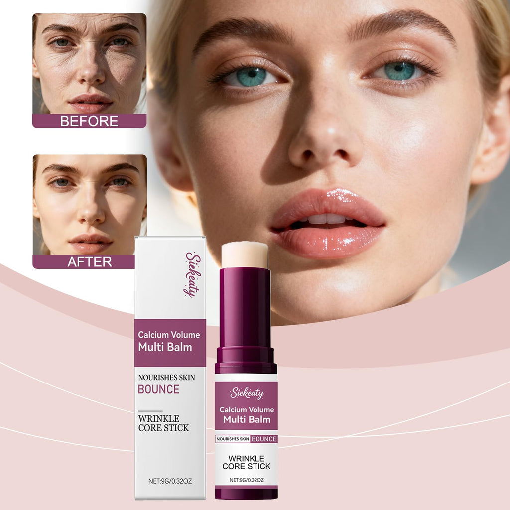Siekeaty Calcium Volume Multi Balm 9g – Collagen Moisturizing Stick for Face, Eyes & Neck