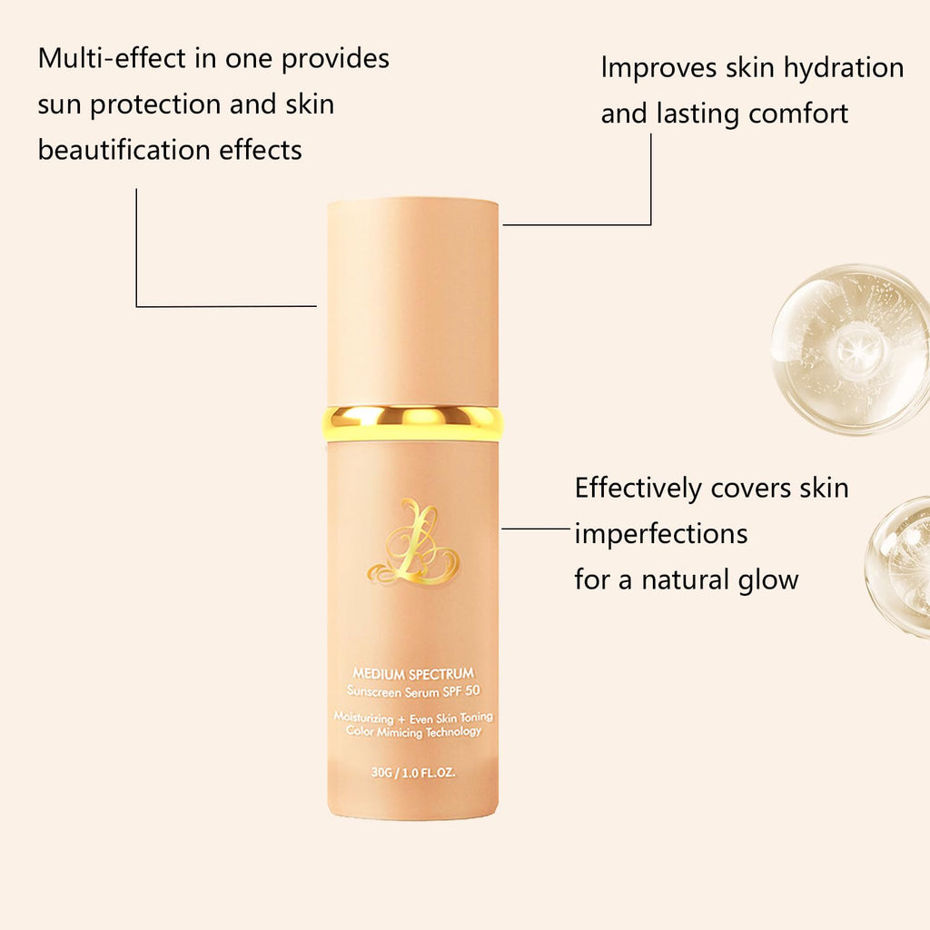 Sigoyi Foundation 4-in-1 SPF50+ Color-Changing Foundation | Medium Shade, Full Coverage Concealer, Hydrating & Waterproof