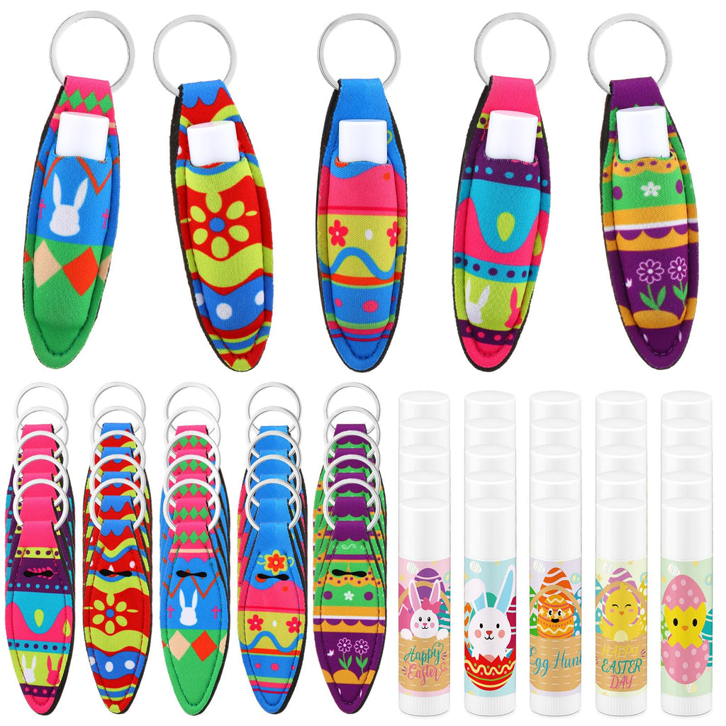 Siifert 25-Set Easter Lip Balm with Lipstick Holder – Bulk Gift Favors