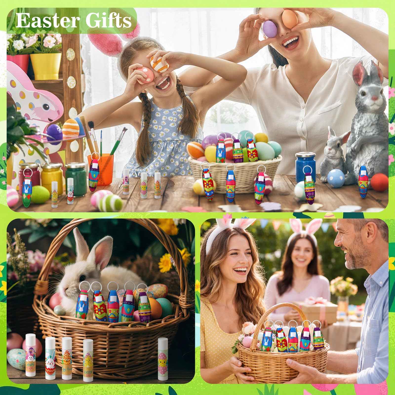 Siifert 25-Set Easter Lip Balm with Lipstick Holder – Bulk Gift Favors