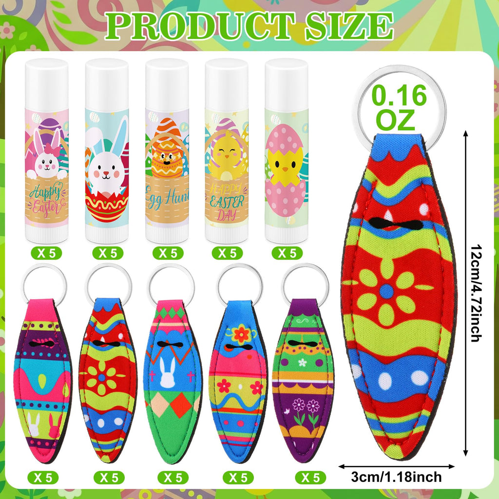 Siifert 25-Set Easter Lip Balm with Lipstick Holder – Bulk Gift Favors