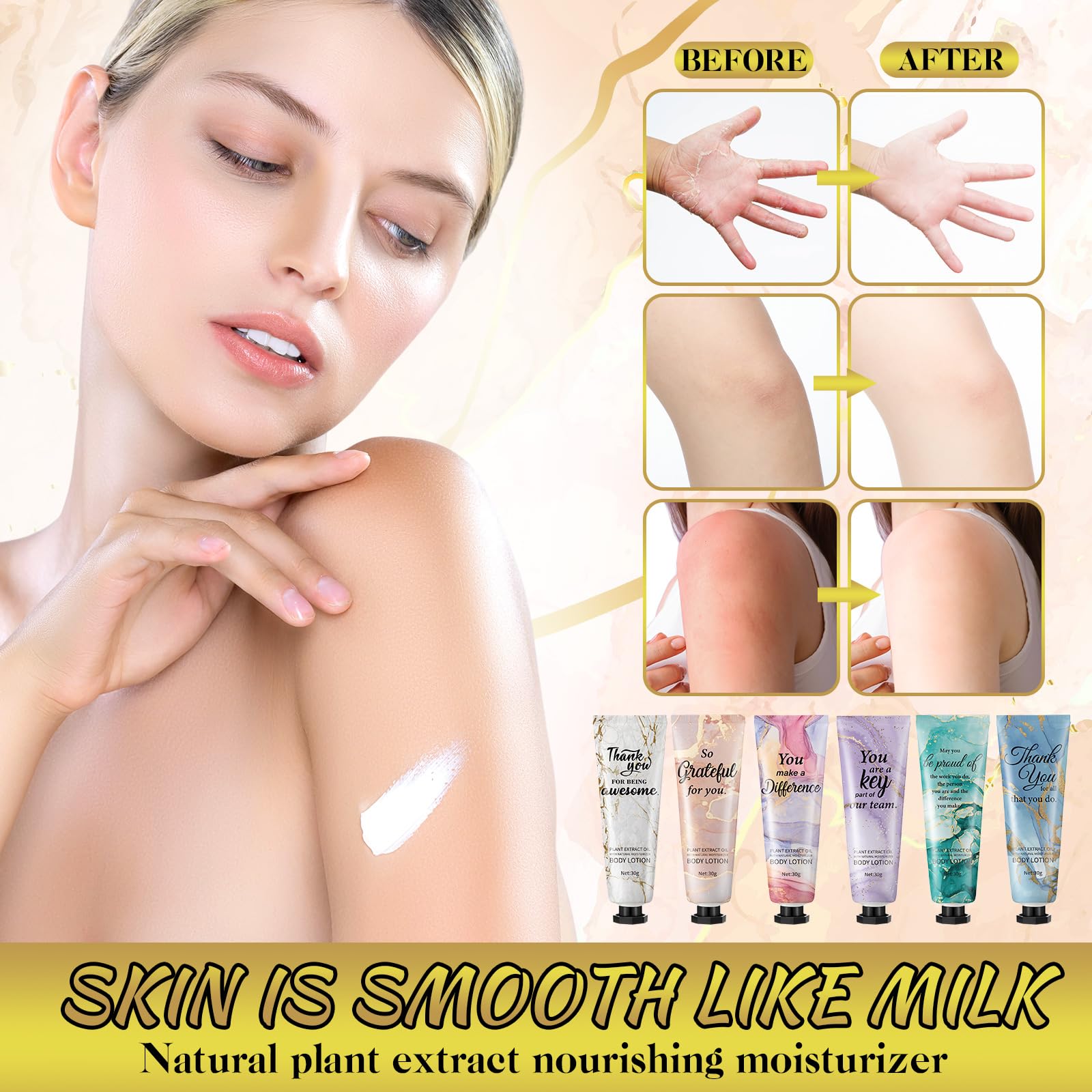 Siifert 48pc Mini Body Lotion Gift Set – Travel-Size Hand Creams for Staff & Teachers