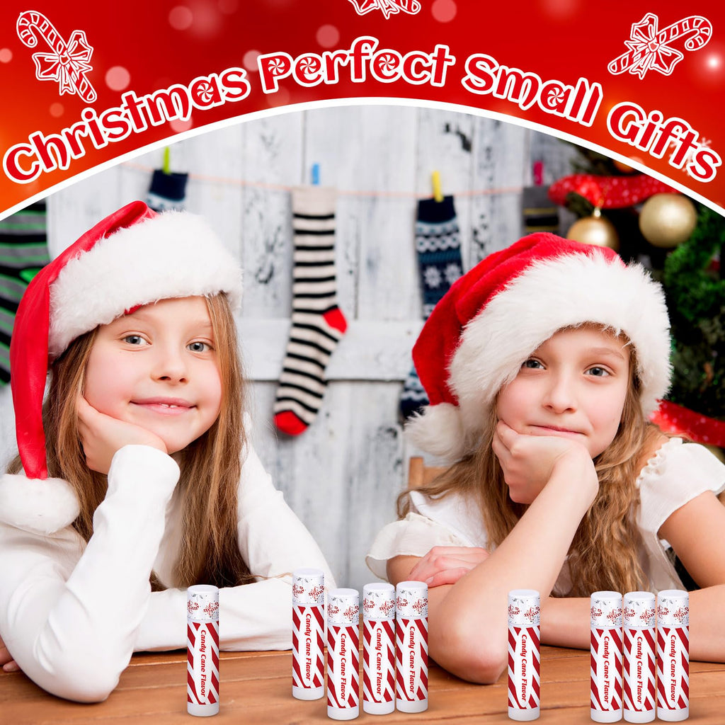 Siifert 10 Pack Christmas Lip Balms – Peppermint Candy Scent Bulk Gift Set