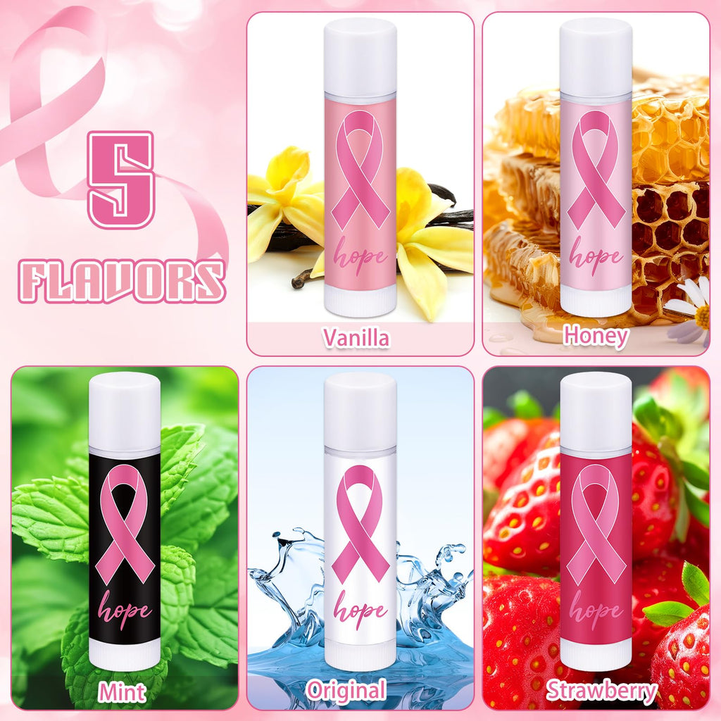 Siifert 200-Pack Breast Cancer Awareness Lip Balms – Pink Ribbon Bulk Gifts & Party Favors