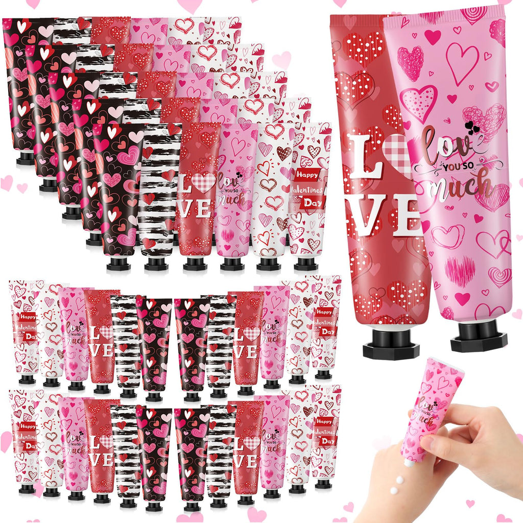 Siifert 48-Piece Valentine Hand Cream Bulk Gift Set – 30 ml Travel-Size Moisturizing Hand Lotion