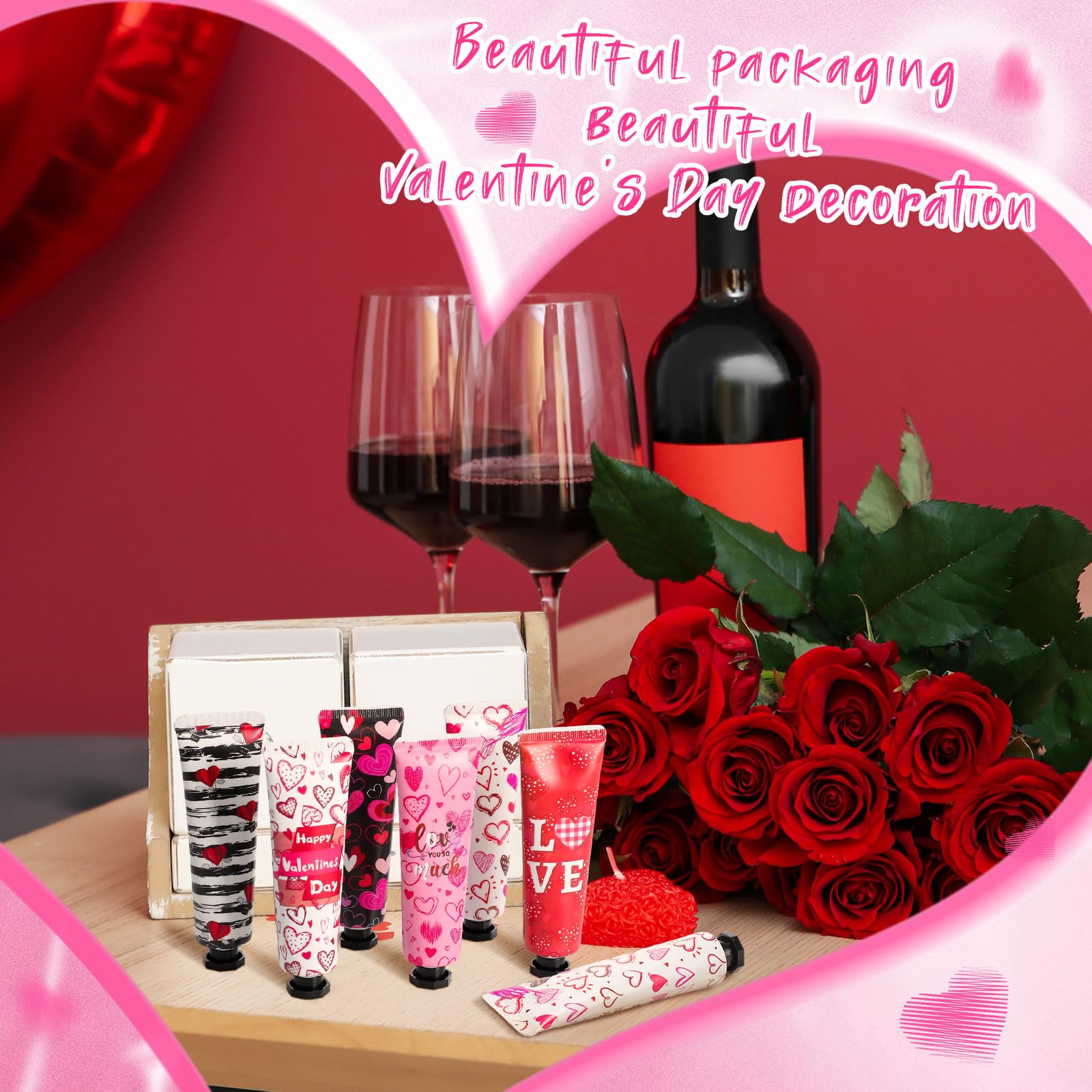 Siifert 48-Piece Valentine Hand Cream Bulk Gift Set – 30 ml Travel-Size Moisturizing Hand Lotion