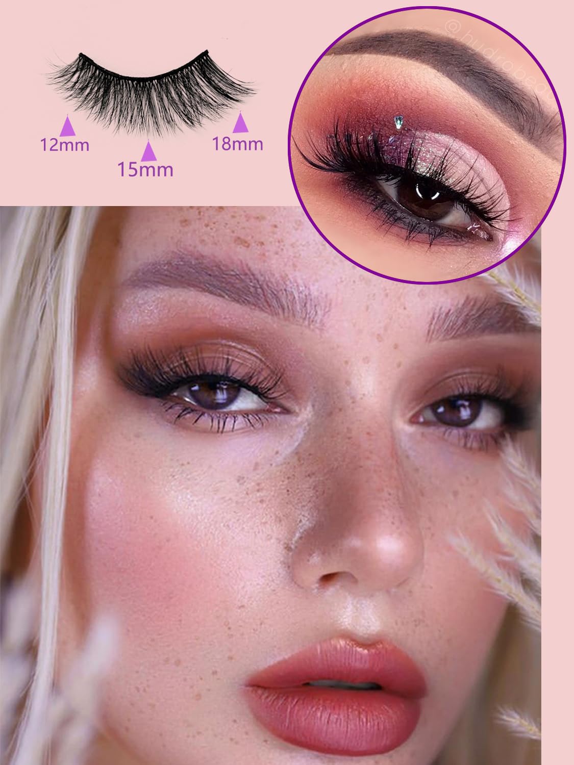 Sikkis Magnetic Eyelashes with Eyeliner – Mink Look Kit (5 Pairs), No Glue Needed