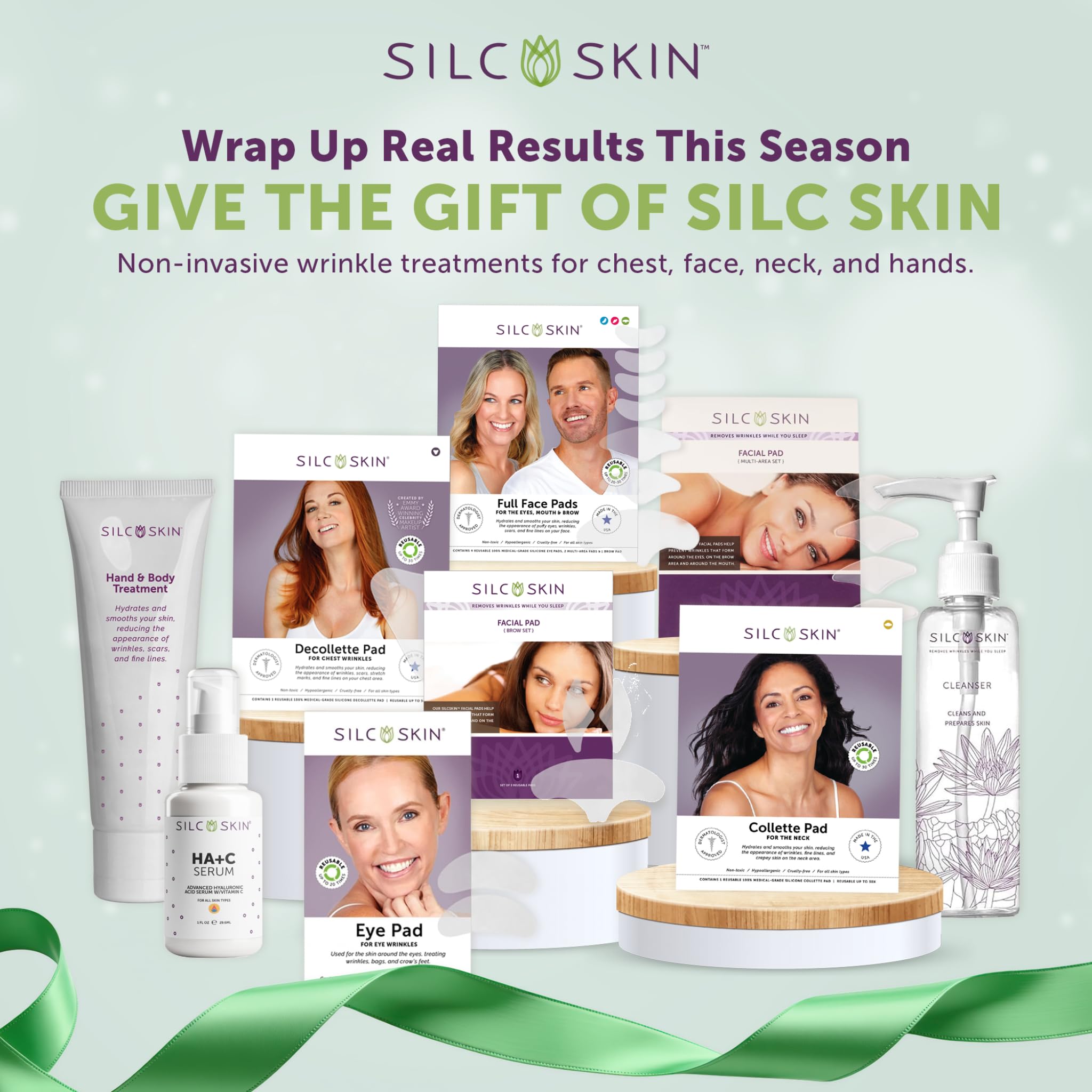 Silc Skin Decollette Pad – Reusable Chest Patch for Sleep Lines & Sun Damage | 60 Day Supply