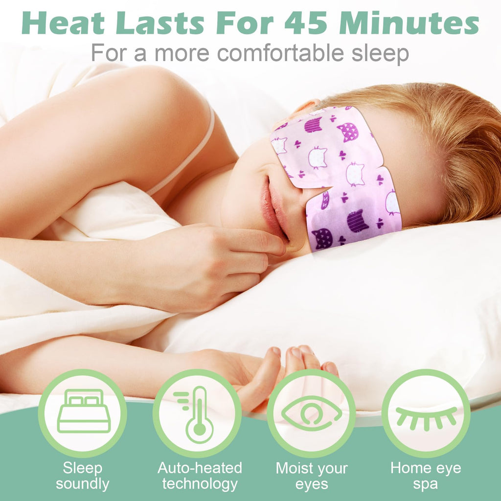 Silicherry 96 Pack Steam Eye Mask – Self-Heating Warm Compress (Lavender, Unscented, Rose)
