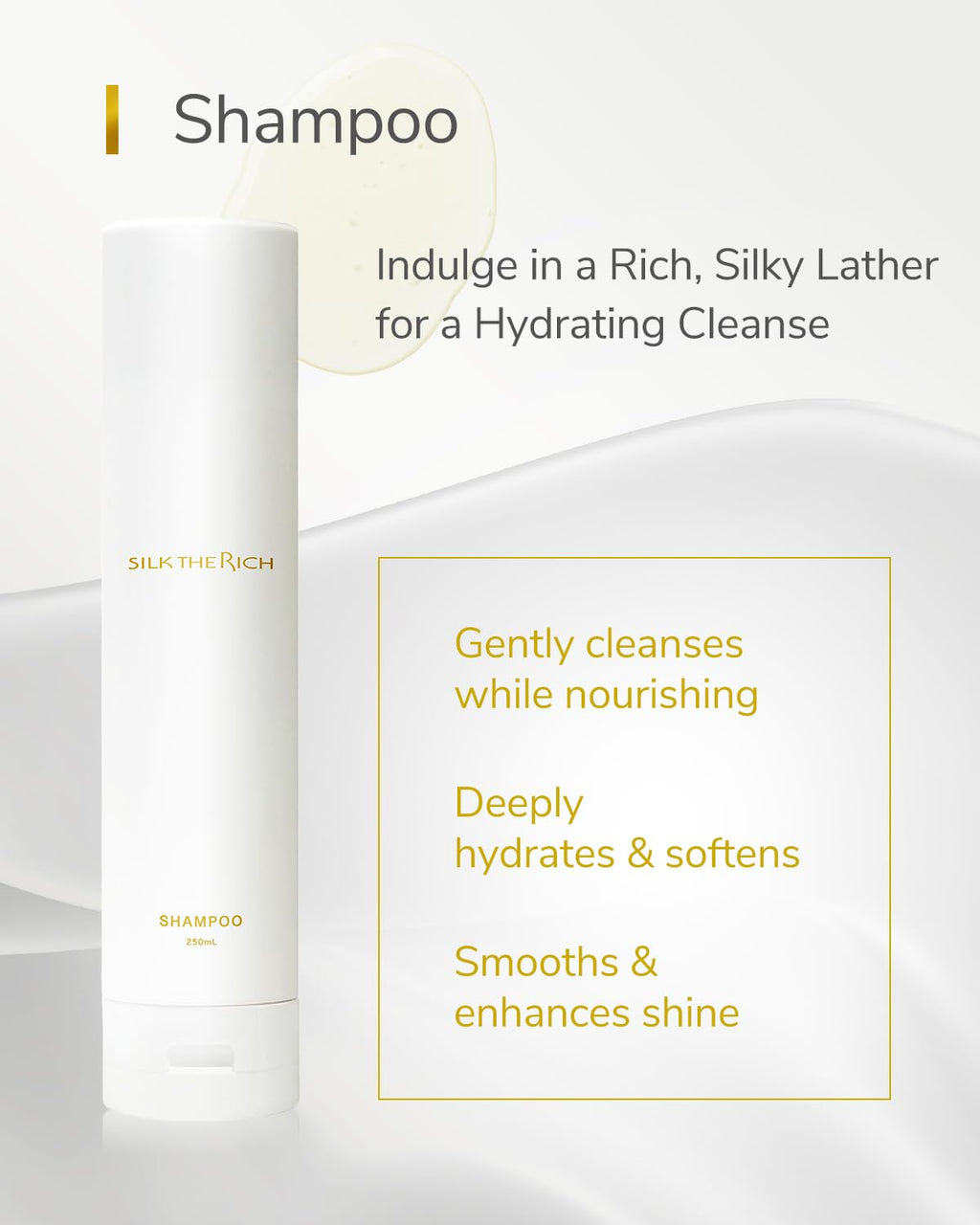 SILK THE RICH Shampoo & Conditioner Set | Hydrating, Color-Safe & Sulfate Paraben Free